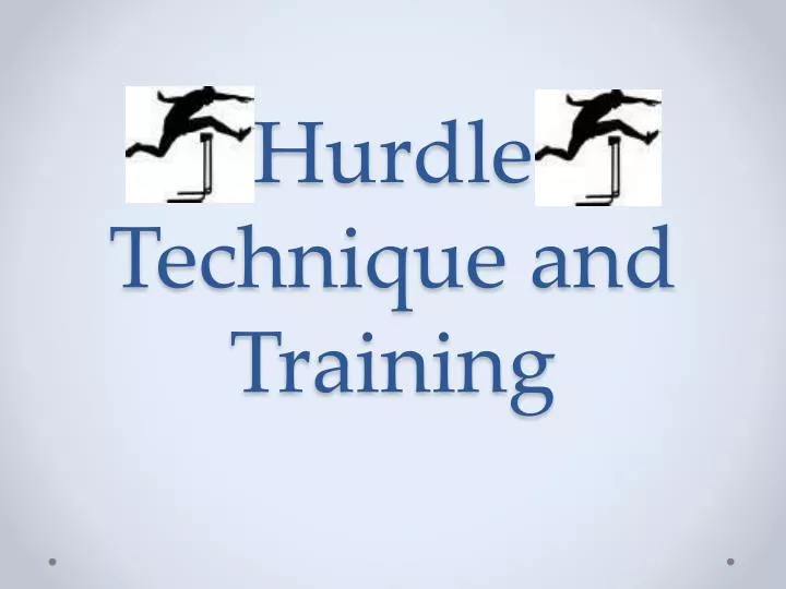 hurdle technique and training