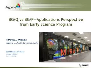 BG/Q vs BG/P—Applications Perspective from Early Science Program
