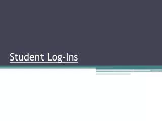 Student Log-Ins