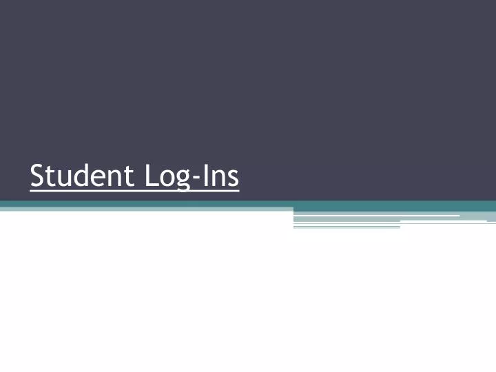 student log ins