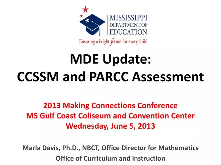 mde update ccssm and parcc assessment