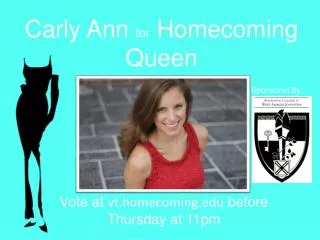 Carly Ann for Homecoming Queen