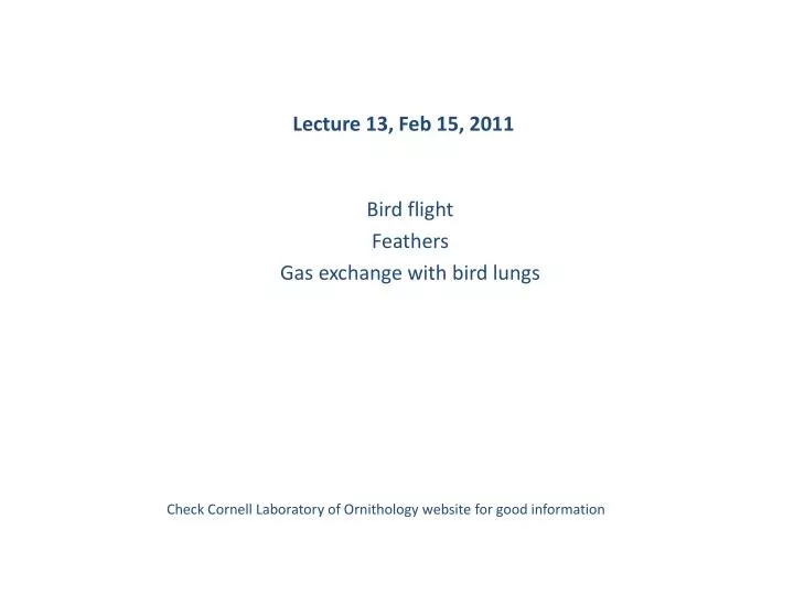 lecture 13 feb 15 2011