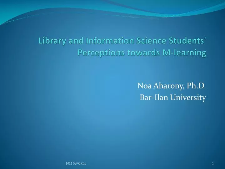 library and information science students perceptions towards m learning