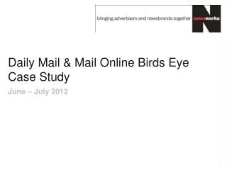 Daily Mail &amp; Mail Online Birds Eye Case Study