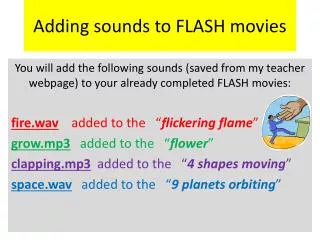Adding sounds to FLASH movies