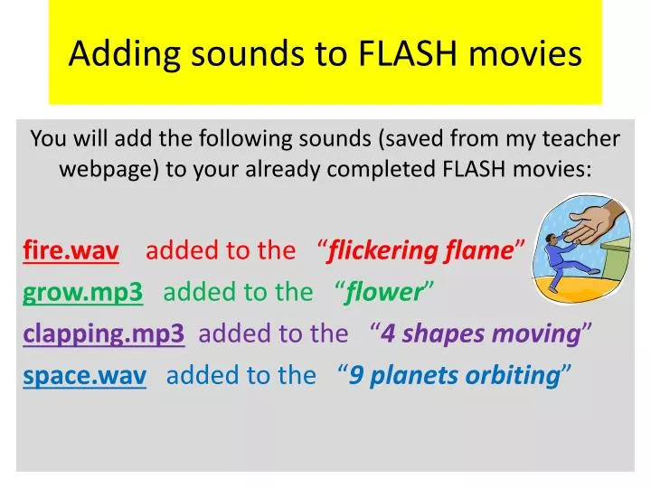 adding sounds to flash movies