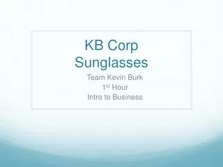 kb corp sunglasses