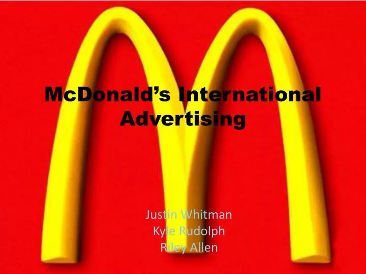 mcdonald s international advertising