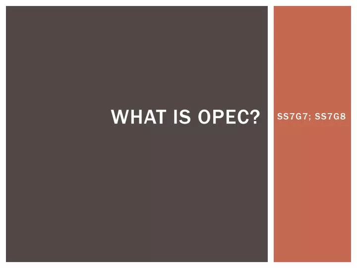 what is opec