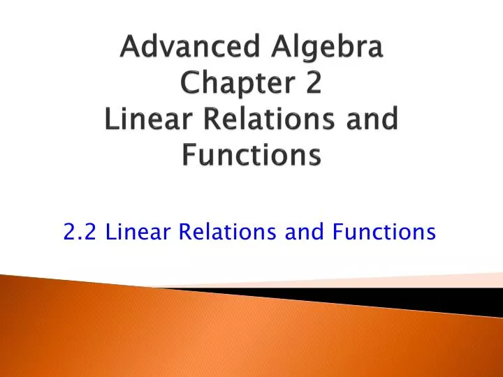 advanced algebra chapter 2 linear relations and functions