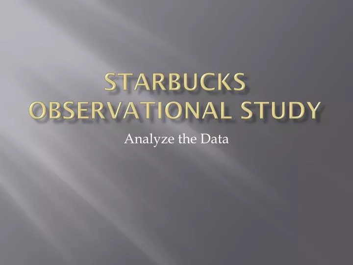 starbucks observational study