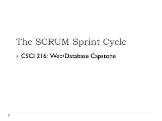 The SCRUM Sprint Cycle