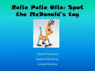 Rolie Polie Olie : Spot the McDonald’s toy