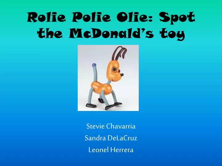 rolie polie olie spot the mcdonald s toy