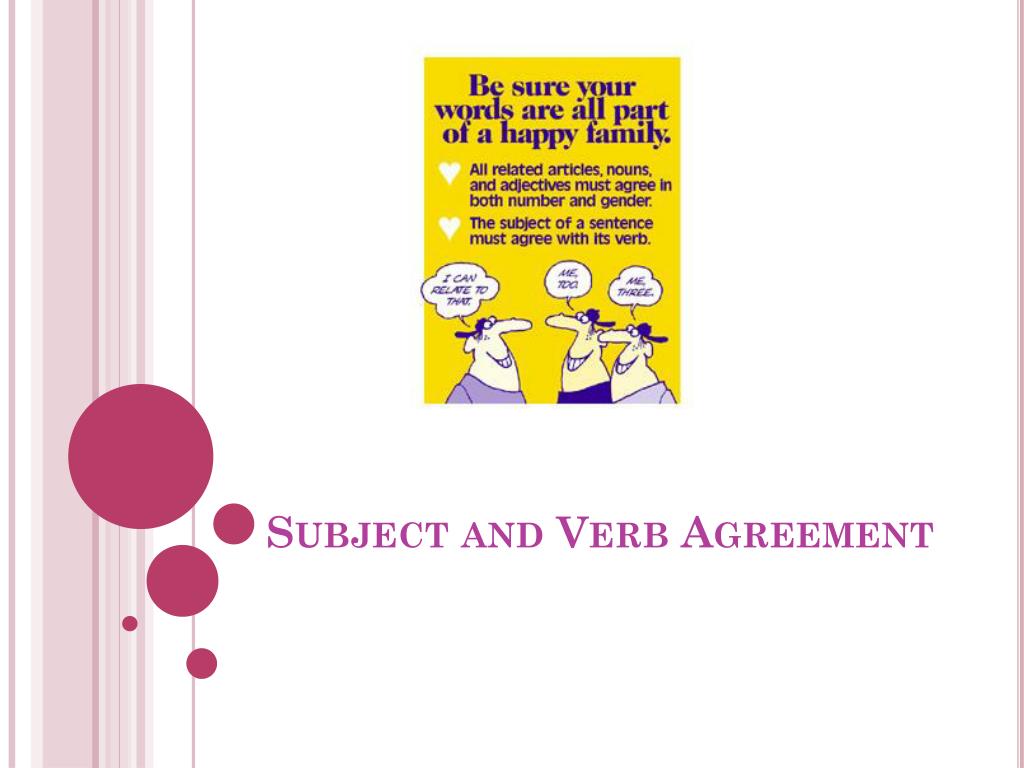 PPT - Subject and Verb Agreement PowerPoint Presentation, free download ...