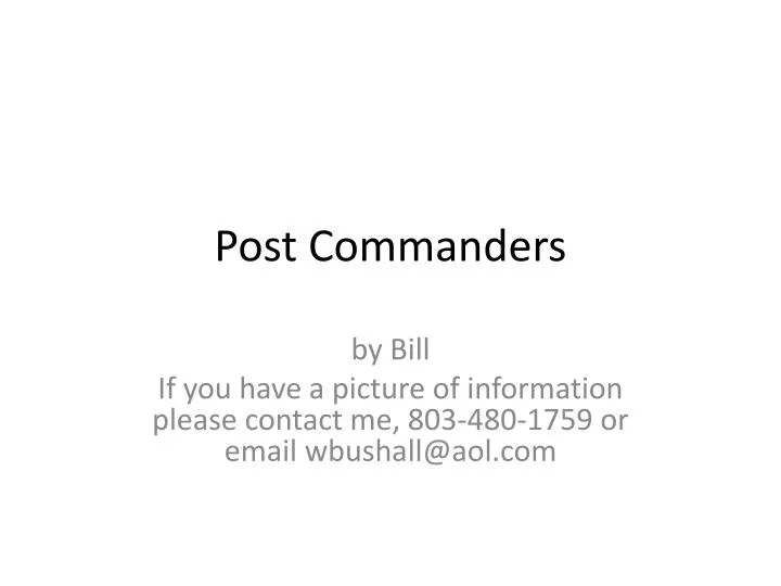 post commanders