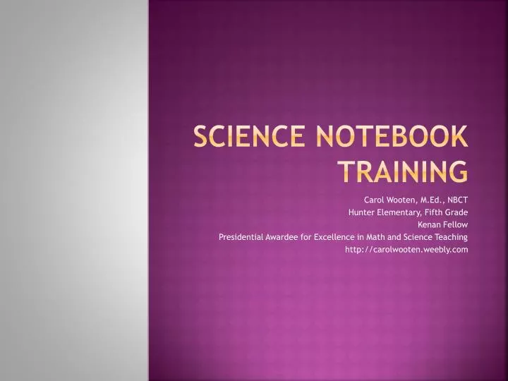 science notebook training