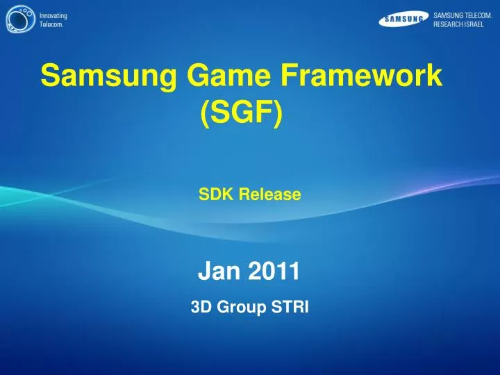 samsung game framework sgf