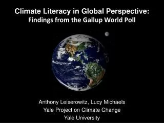 Climate Literacy in Global Perspective: Findings from the Gallup World Poll