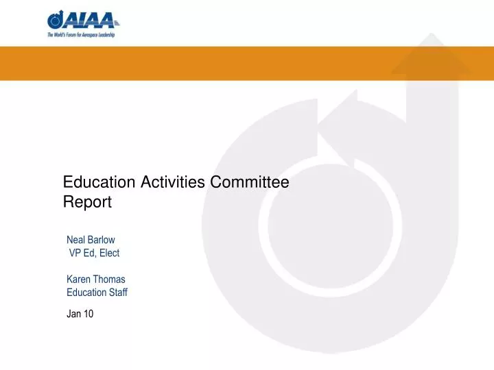 education activities committee report