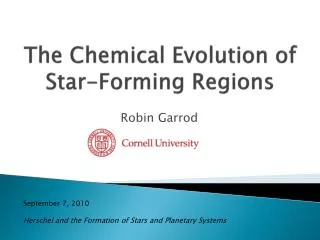 The Chemical Evolution of Star-Forming Regions