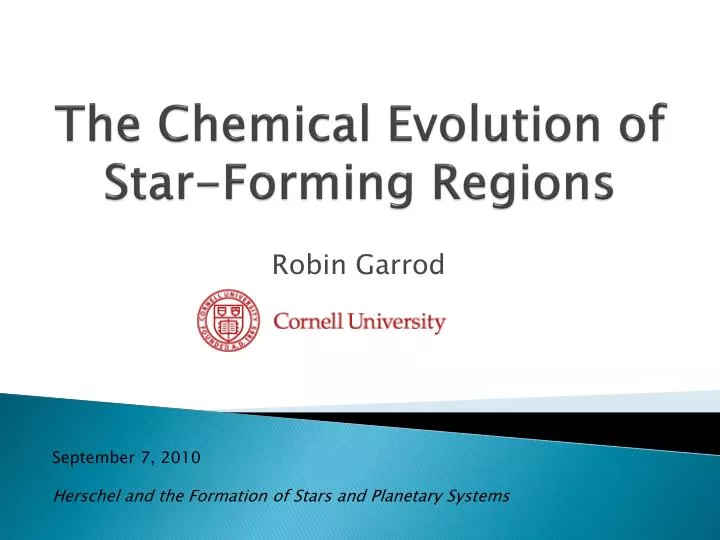 the chemical evolution of star forming regions