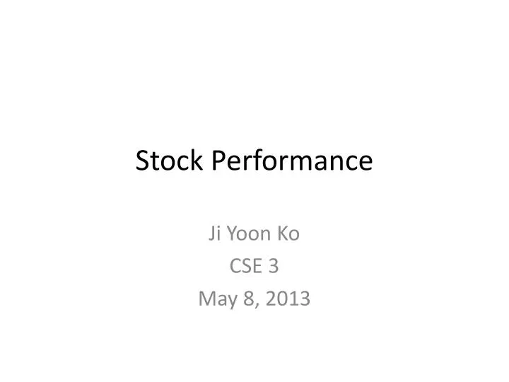 stock performance