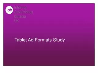 Tablet Ad Formats Study