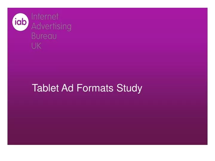 tablet ad formats study