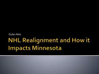 NHL Realignment and How it Impacts Minnesota