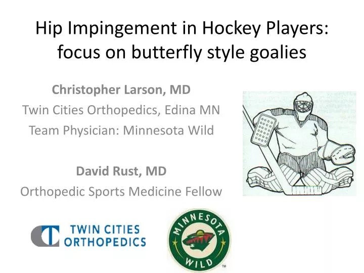 hip impingement in hockey players focus on butterfly style goalies