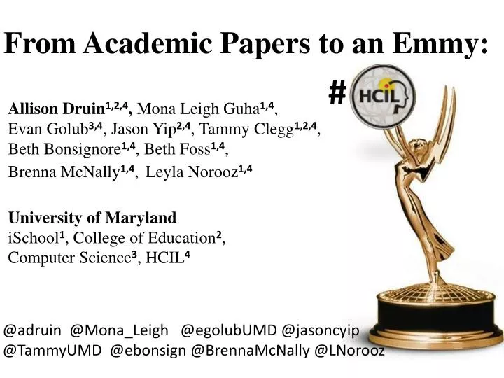 from academic papers to an emmy