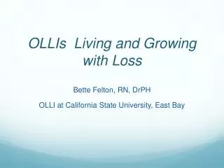 OLLIs Living and Growing with Loss