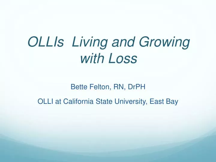 ollis living and growing with loss