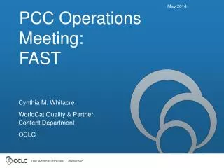 PCC Operations Meeting: FAST