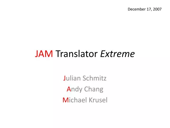 jam translator extreme