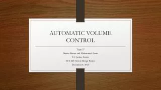 AUTOMATIC VOLUME CONTROL