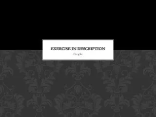 Exercise in Description