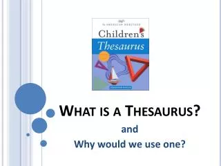 What is a Thesaurus?