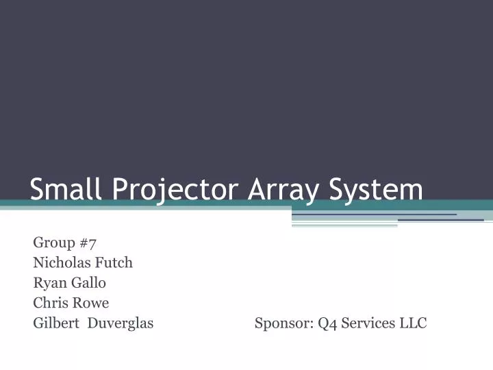 small projector array system