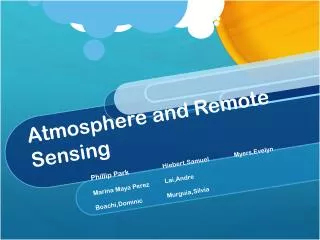 Atmosphere and Remote Sensing