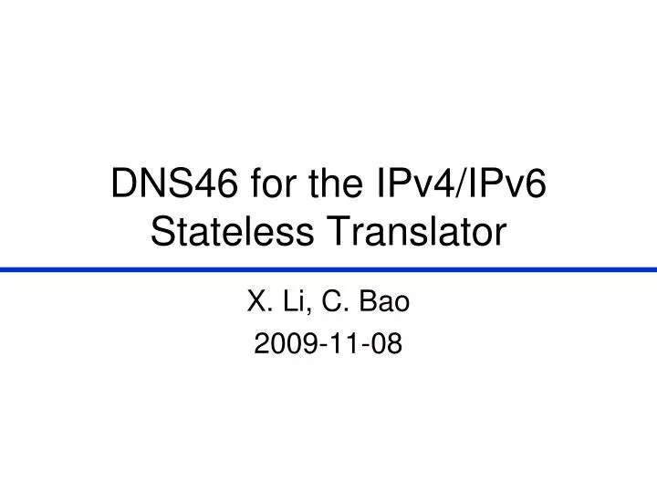 dns46 for the ipv4 ipv6 stateless translator