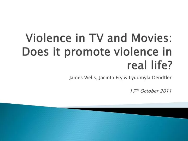 violence in tv and movies does it promote violence in real life