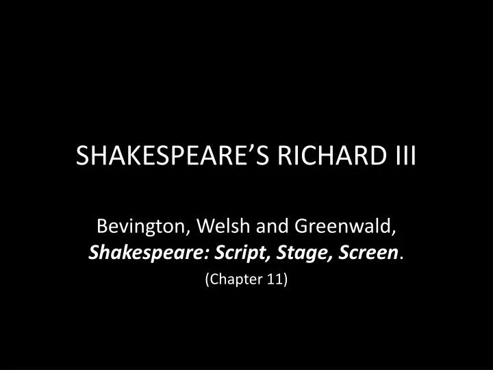 shakespeare s richard iii