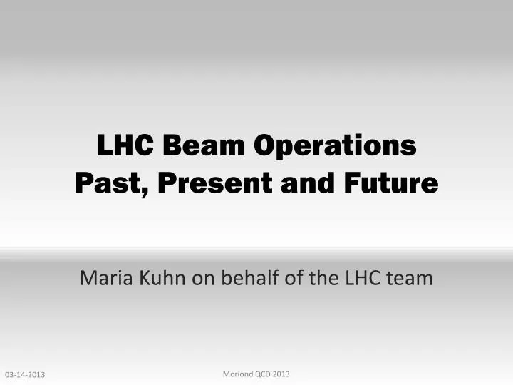 lhc beam operations past present and future