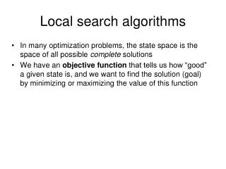 local search algorithms