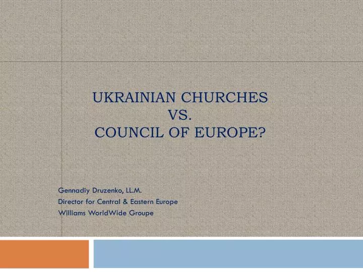 ukrainian churches vs council of europe