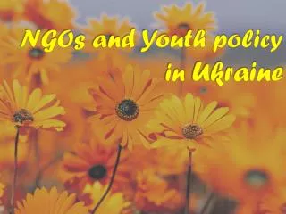 NGO s and Youth policy in Ukraine