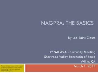 NAGPRA: the basics
